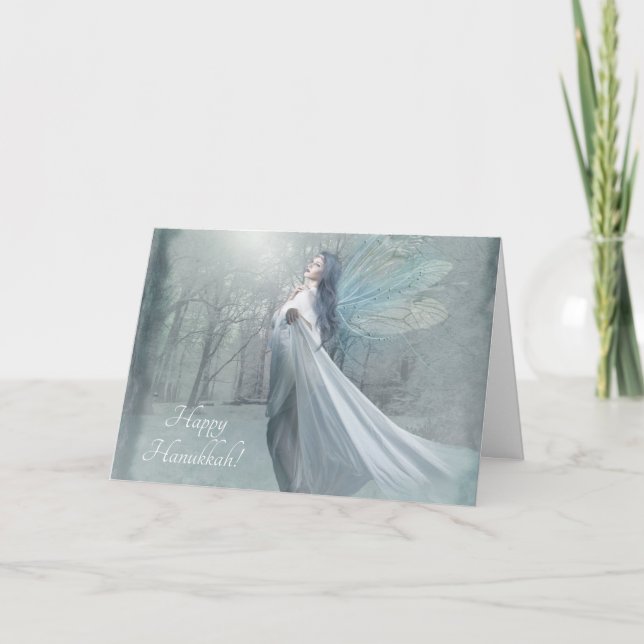 Tarjeta Festiva nieve de invierno (Anverso)