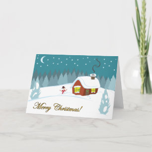 Tarjeta Festiva Nieve de invierno