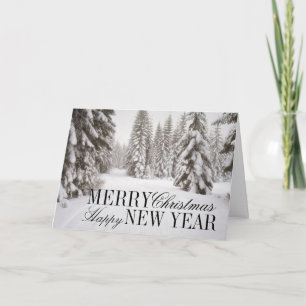 Tarjeta Festiva Nieve de invierno en la zona de las Montañas Cris