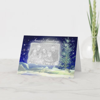 Tarjeta Festiva Nieve de la tarde