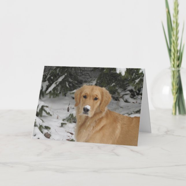 Tarjeta Festiva Nieve de oro (Anverso)