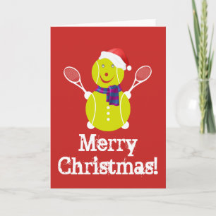 Tarjeta Festiva Nieve de tenis