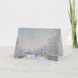 Tarjeta Festiva Nieve del invierno en Argeteuil