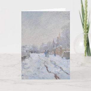 Tarjeta Festiva Nieve del invierno en Argeteuil