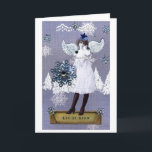 Tarjeta Festiva Nieve del terciopelo<br><div class="desc">Copos de nieve mágicos para los días de fiesta.  Una tarjeta de felicitación creada de un collage original. Estas ilustraciones originales son derechos reservados Ramona Szczerba 2008. La imagen no se puede reproducir sin mi permiso escrito expreso.  ¡Gracias!</div>