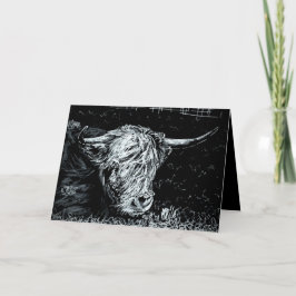 Tarjeta Festiva Nieve en las tierras altas