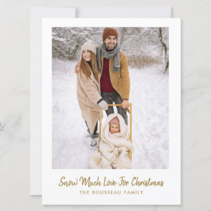 Tarjeta Festiva Nieve fotográfica de Navidades familiares