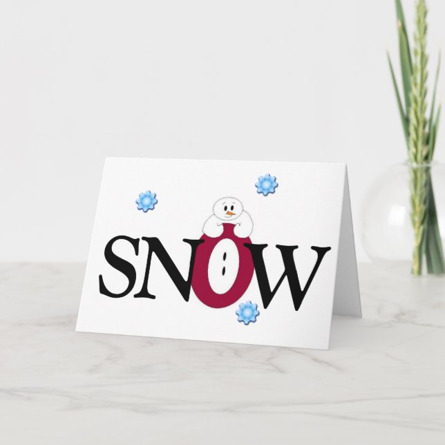 Tarjeta Festiva Nieve grande (Anverso)