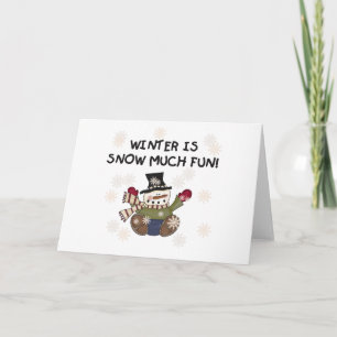 Tarjeta Festiva Nieve Mucho Diversión