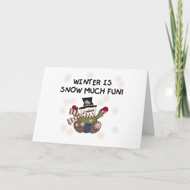 Tarjeta Festiva Nieve Mucho Diversión (Anverso)