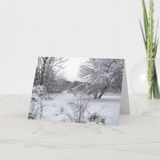 Tarjeta Festiva Nieve Para Navidades (Anverso)
