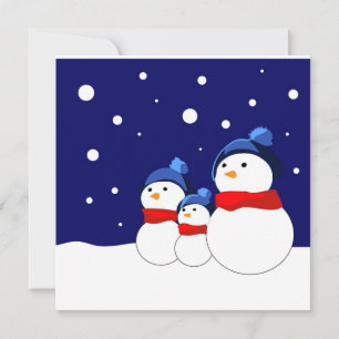 Tarjeta Festiva Nieve personalizado divertida