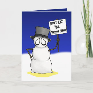 Tarjeta Festiva Nieve que advierte en efecto