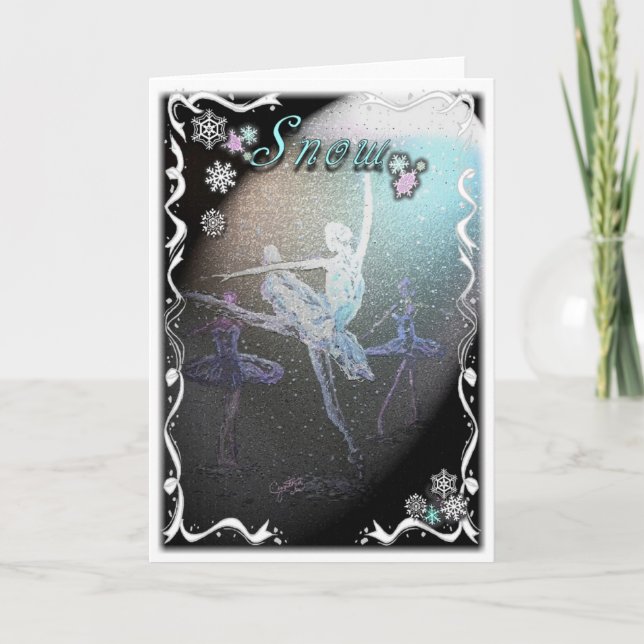 Tarjeta Festiva Nieve Scene-324 del cascanueces (Anverso)