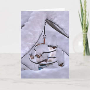 Tarjeta Festiva Nieve Swirl
