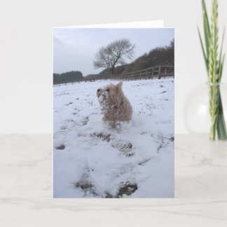 Tarjeta Festiva Nieve Westie