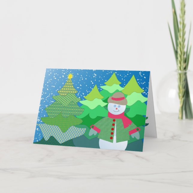 Tarjeta Festiva Nieves en picado (Anverso)