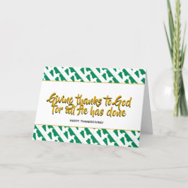 Tarjeta Festiva NIGERIA Elegante Dando Gracias Gracias Gracias