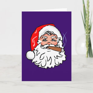 Tarjeta Festiva Nikolaus papá noel cigarro Papá Noel cigar