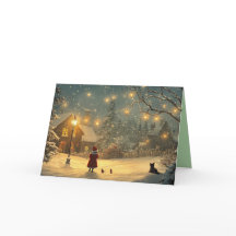 Niña camina en la Personalizado de la Nieve