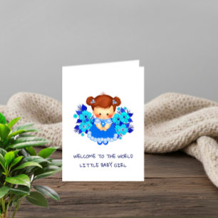 Tarjeta Festiva Niña pequeña linda