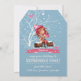 Tarjeta Festiva Niña pequeña y gitana | Navidades de nombres perso