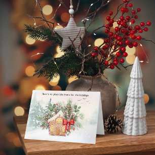 Tarjeta Festiva Ningún lugar como casa Navidades de Gingerbread