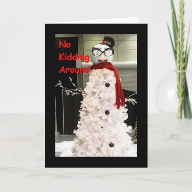 TARJETA FESTIVA NINGÚN SECUESTRO ALREDEDOR ESTÁN DESEADOS MEJORES  (Anverso)