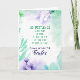 Tarjeta Festiva Ninguna distancia podía guardarnos Pascua separada