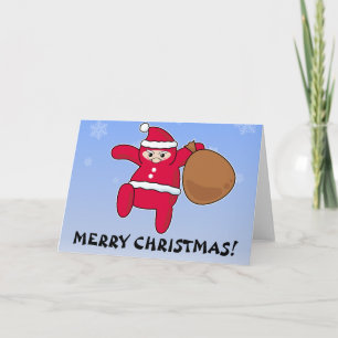 Tarjeta Festiva ¿Ninja Santa? ¡Felices Navidad!