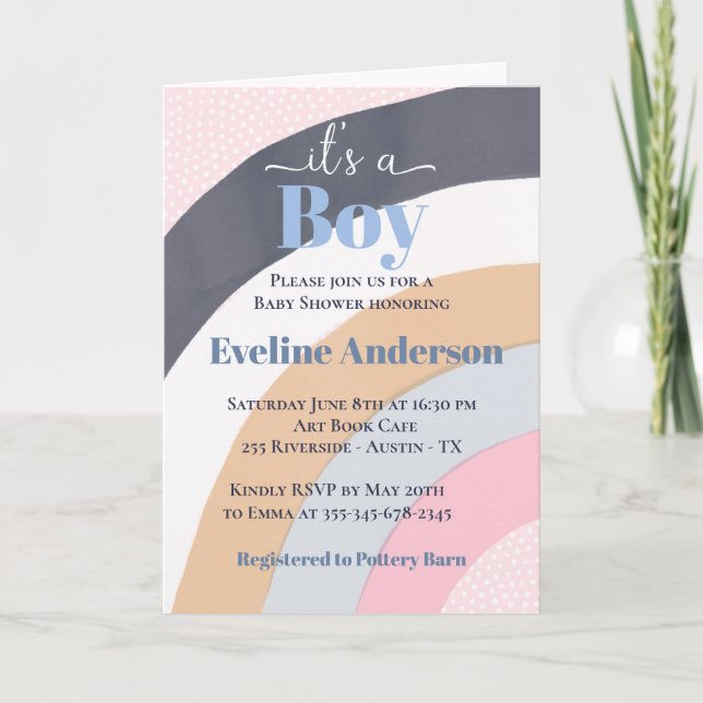 Tarjeta Festiva Niño arcoiris (Anverso)