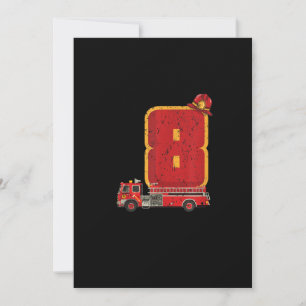 Tarjeta Festiva Niño de 8 años de edad regalo de bombero