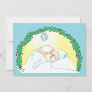 Tarjeta Festiva Niño Jesús Envueltos
