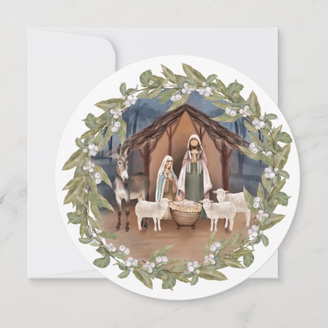 Tarjeta Festiva Niño Jesús | Natividad (Anverso)