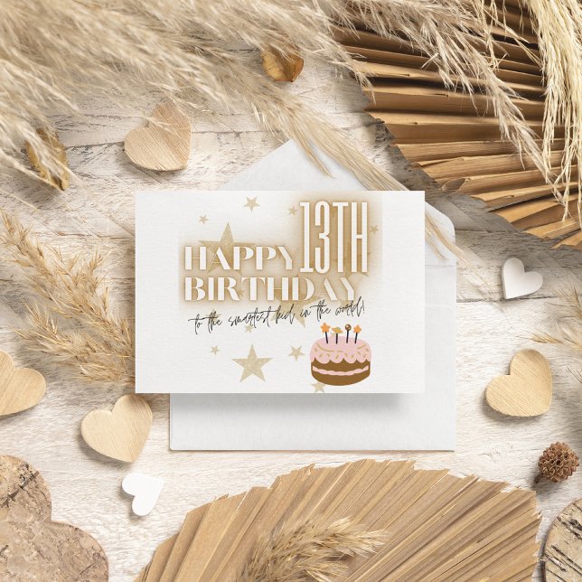 Tarjeta Festiva Niño más inteligente del mundo pastel de oro Tarje (Subido por el creador)