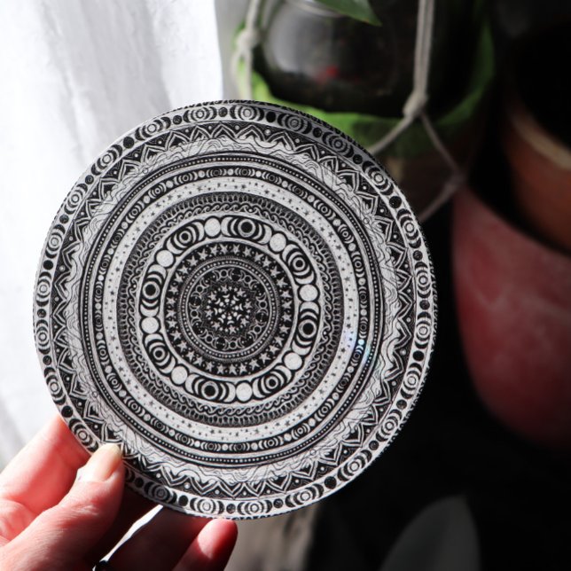 Tarjeta Festiva Niño Moon Mandala Triple Bruja Luna (Subido por el creador)