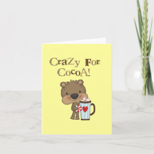 Tarjeta Festiva Niño Oso Loco Por Fiesta De Cacao