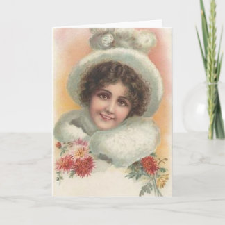 Tarjeta Festiva Niño vestido para las fiestas
