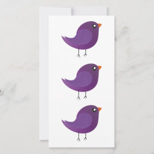 Tarjeta Festiva Niños adorables pájaros