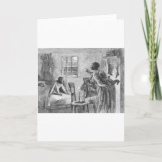 Tarjeta Festiva Niños completamente despiertos el Nochebuena