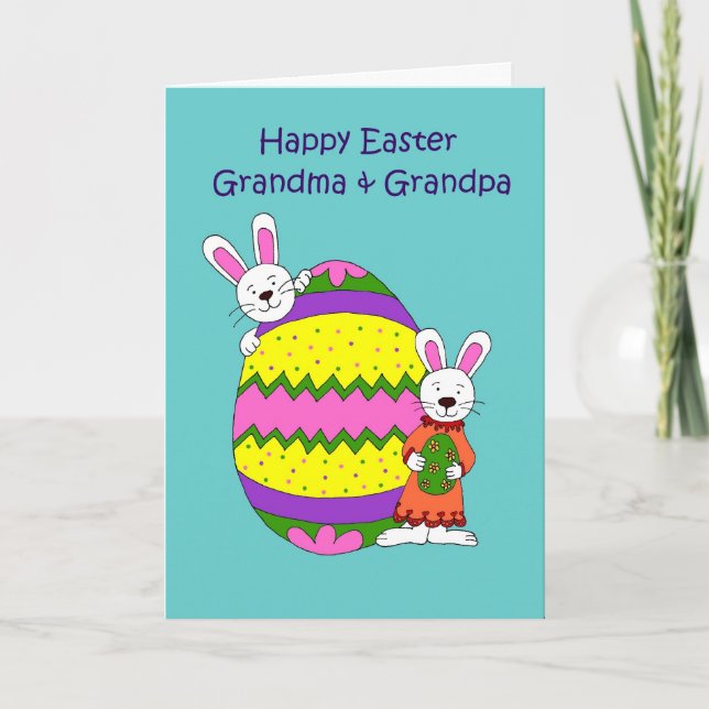 Tarjeta Festiva Niños con el huevo de Pascua (Anverso)