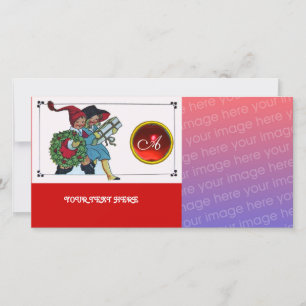 TARJETA FESTIVA NIÑOS CON NAVIDADES