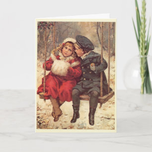 Tarjeta Festiva Niños con Navidades de Swing