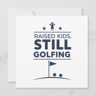 Tarjeta Festiva Niños Criados Todavía Jugando Golf Humor Moderno d