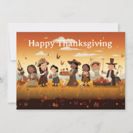 Tarjeta Festiva Niños de Acción de Gracias 12