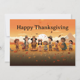 Tarjeta Festiva Niños de Acción de Gracias 13