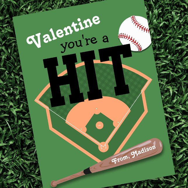 Tarjeta Festiva Niños de béisbol Classroom Valentine (Subido por el creador)