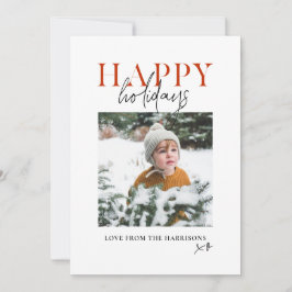 Tarjeta Festiva Niños de familia con escritura amarilla moderna fo