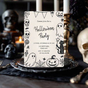 Tarjeta Festiva Niños de la fiesta de Halloween de manos cortos