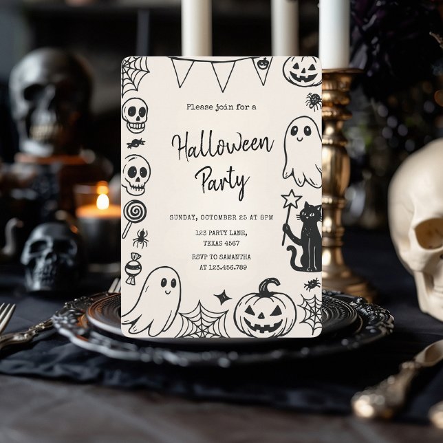 Tarjeta Festiva Niños de la fiesta de Halloween de manos cortos (Subido por el creador)